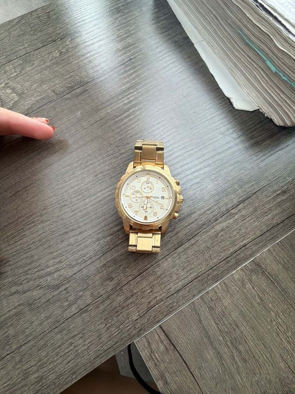 Fossil Men's Dean Chronograph Gold-Tone Stainless Steel Watch FS4867